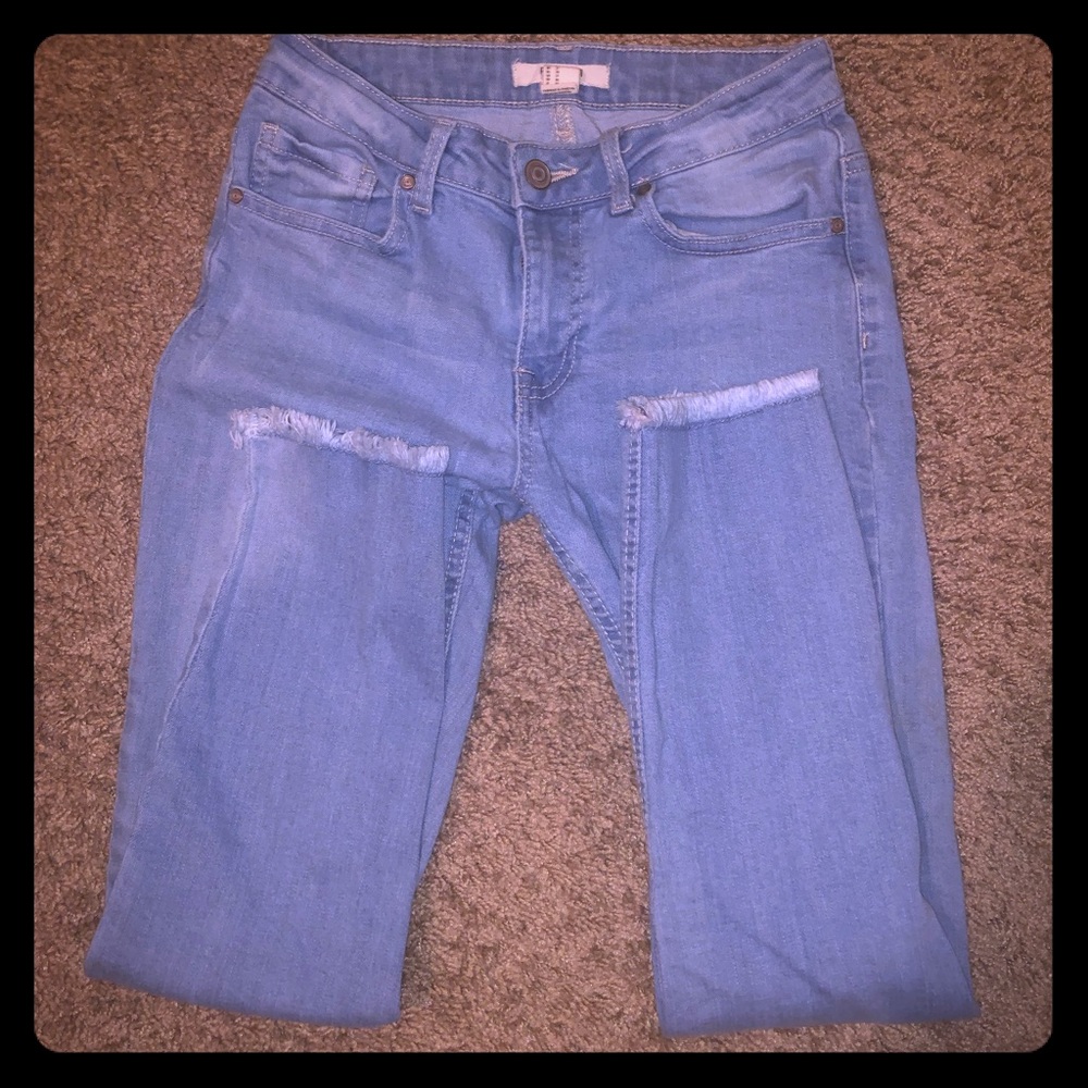 Fringe hem jeans